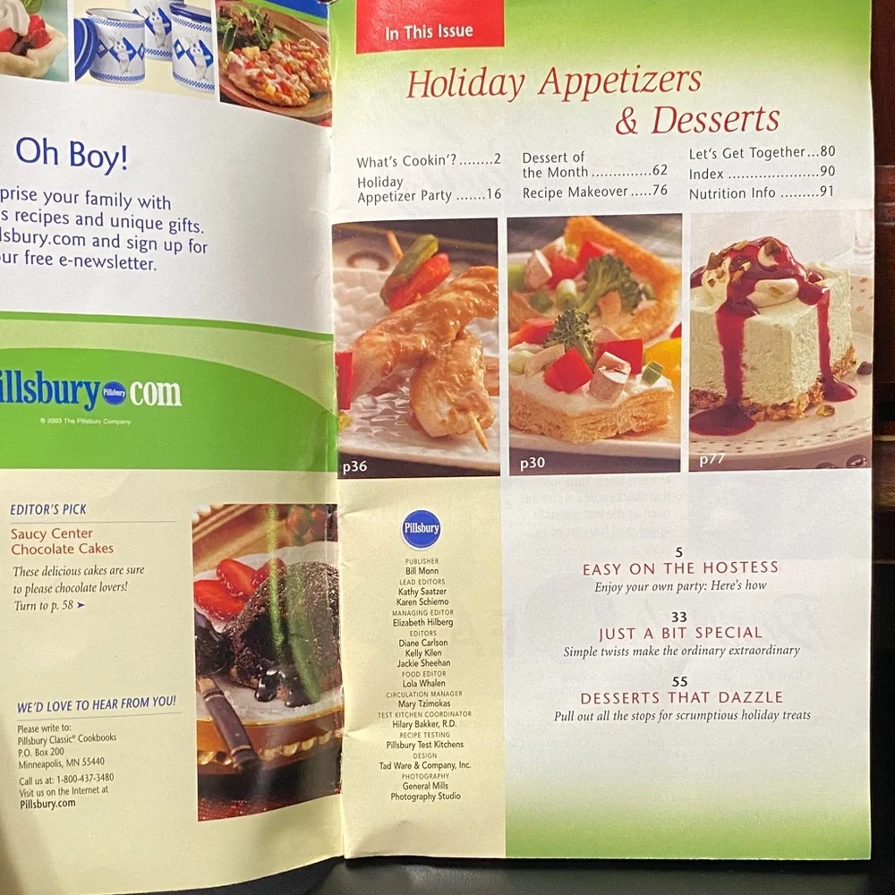 Pillsbury magazine cookbook Recipes four piece Collection